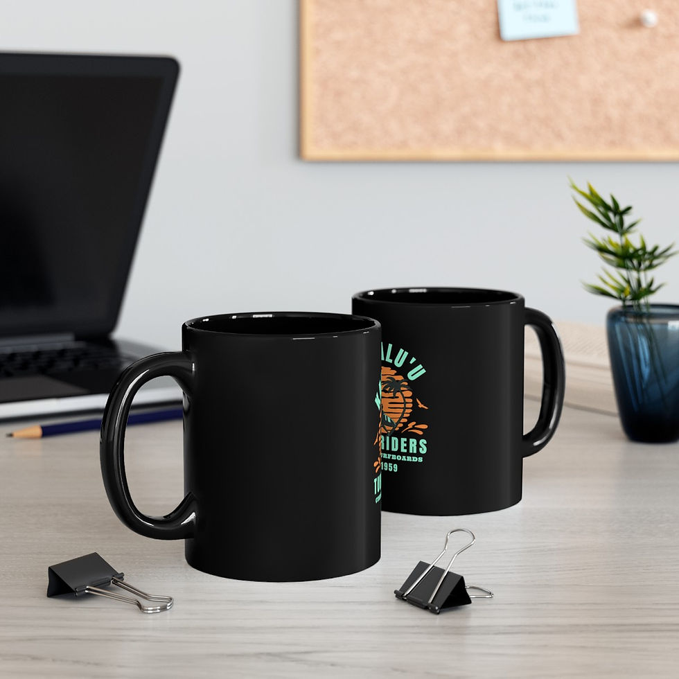 Thumbnail: Kahalu'u Tube Riders Hawaii: Black Mug (11oz, 15oz)