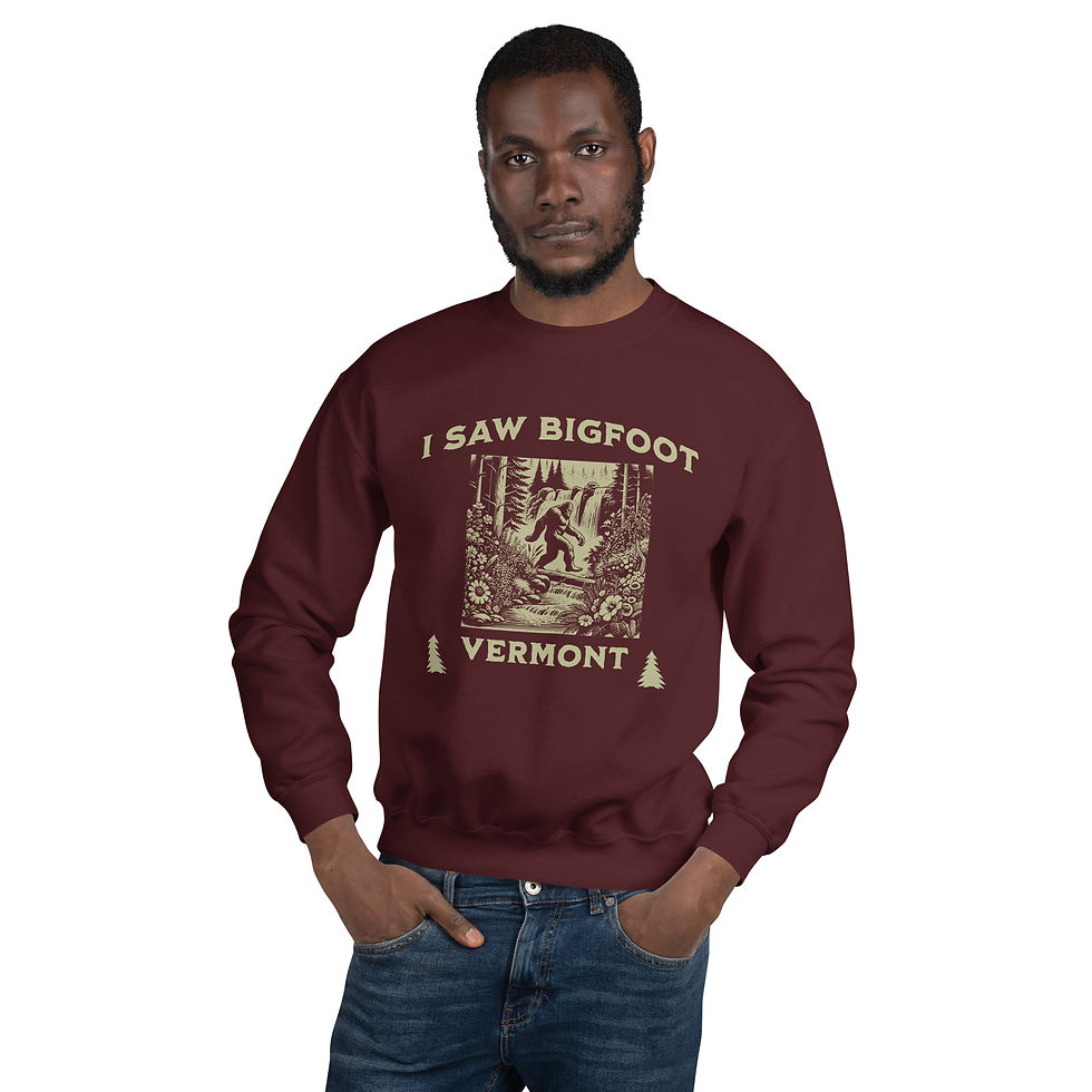 Thumbnail: I Saw Bigfoot Vermont: Unisex Sweatshirt