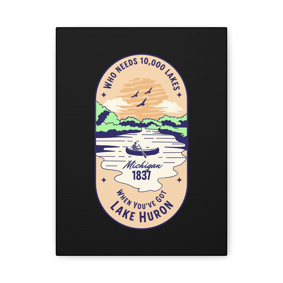 Thumbnail: Who Needs 10,000 Lakes - Michigan: Matte Canvas, Stretched, 1.25"