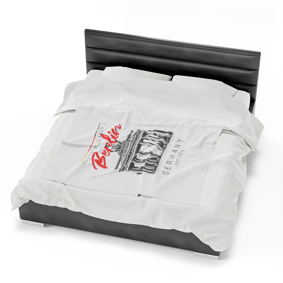 Thumbnail: Berlin Germany: Velveteen Plush Blanket