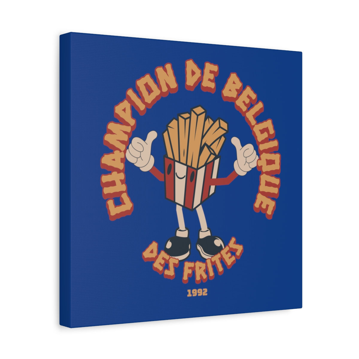 French Fry Champ Belgium: Matte Canvas, Stretched, 1.25"