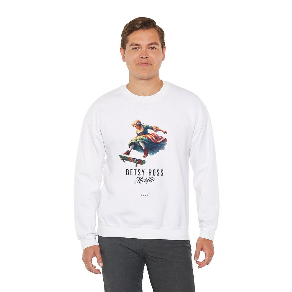 Thumbnail: Betsy Ross Kickflip: Unisex Heavy Blend™ Crewneck Sweatshirt