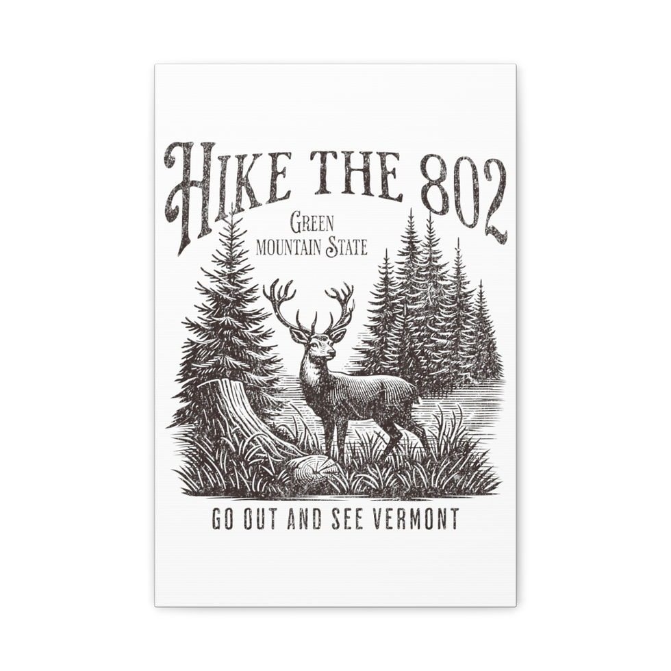 Thumbnail: Hike the 802: Matte Canvas, Stretched, 1.25"