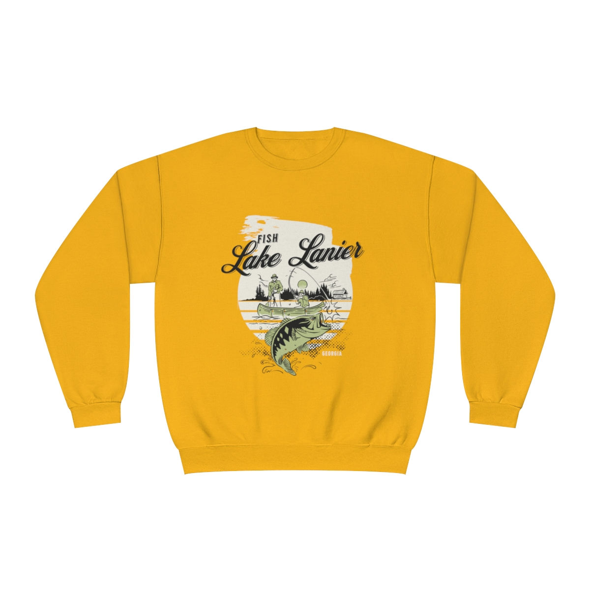 Fish Lake Lanier Georgia: Unisex NuBlend® Crewneck Sweatshirt