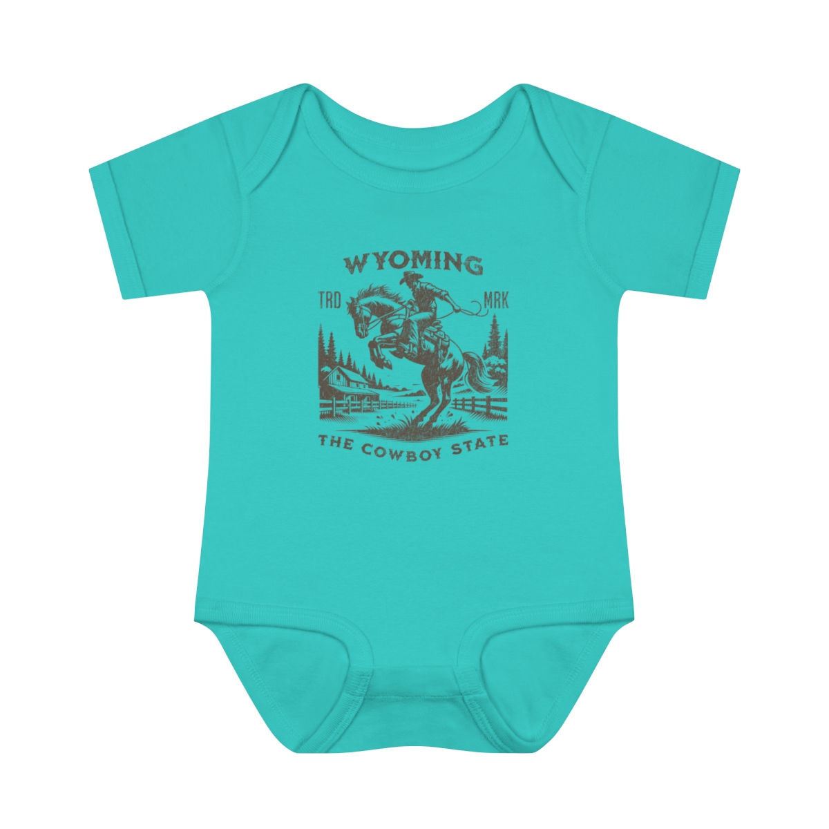 Wyoming the Cowboy State: Infant Baby Rib Bodysuit