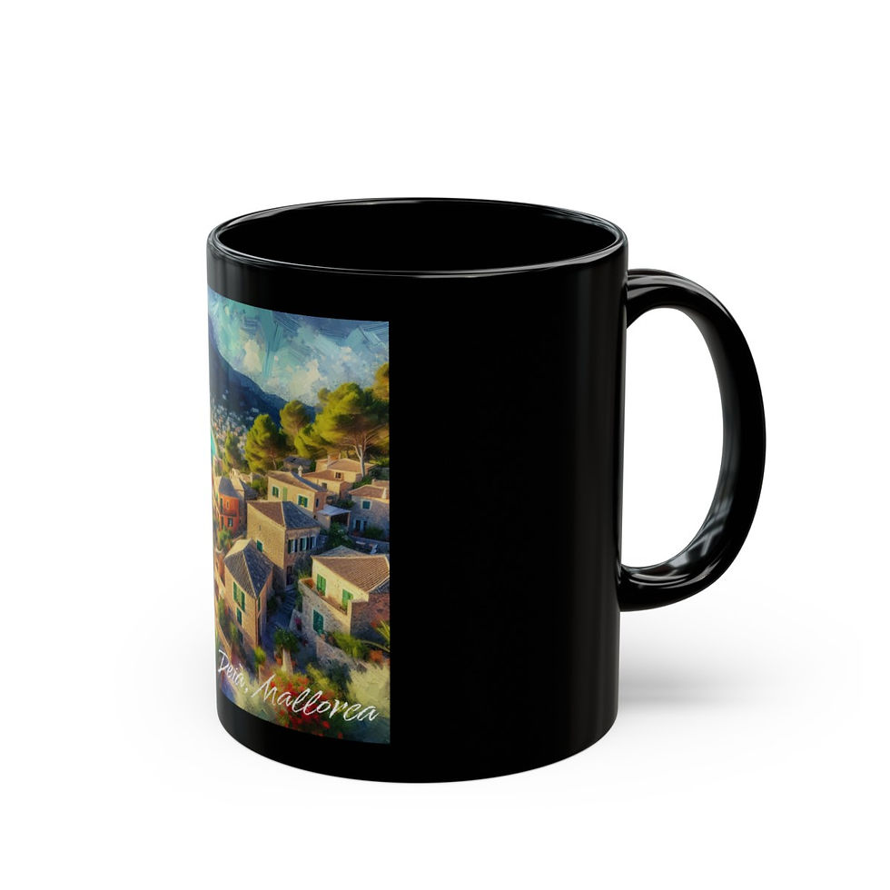 Thumbnail: Deia Mallorca Spain: Black Mug (11oz, 15oz)