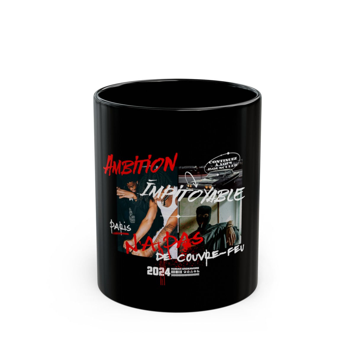 Ambition Impitoyable France: Black Mug (11oz, 15oz)