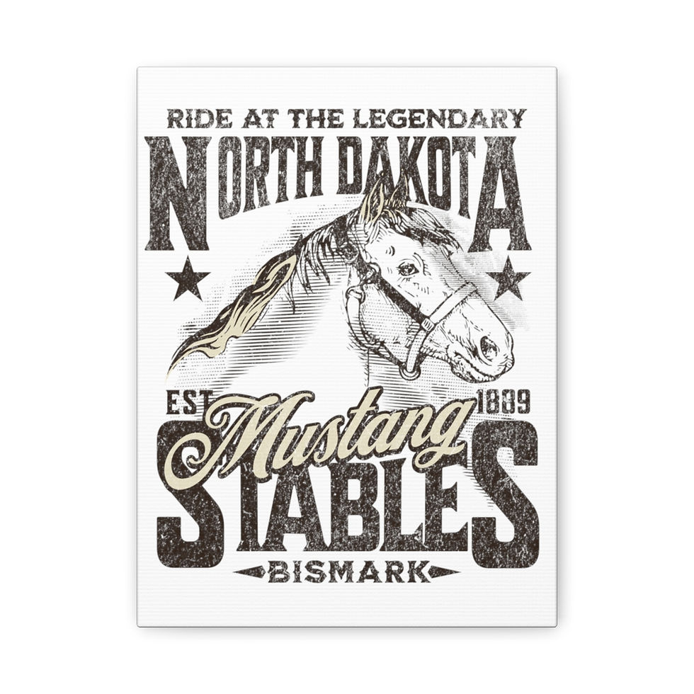 Thumbnail: North Dakota Stables: Matte Canvas, Stretched, 1.25"