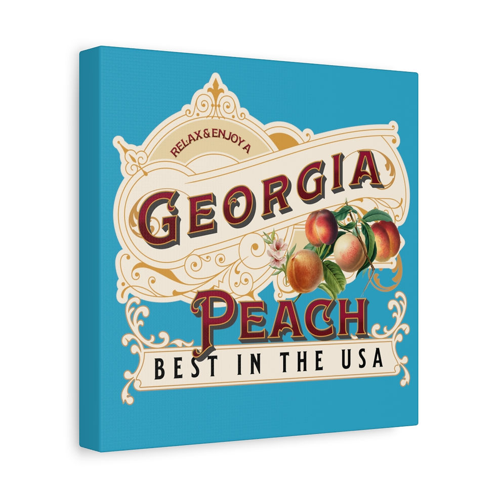Thumbnail: Georgia Peach: Matte Canvas, Stretched, 1.25"