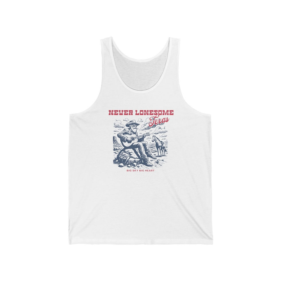 Thumbnail: Never Lonesome Texas: Unisex Jersey Tank