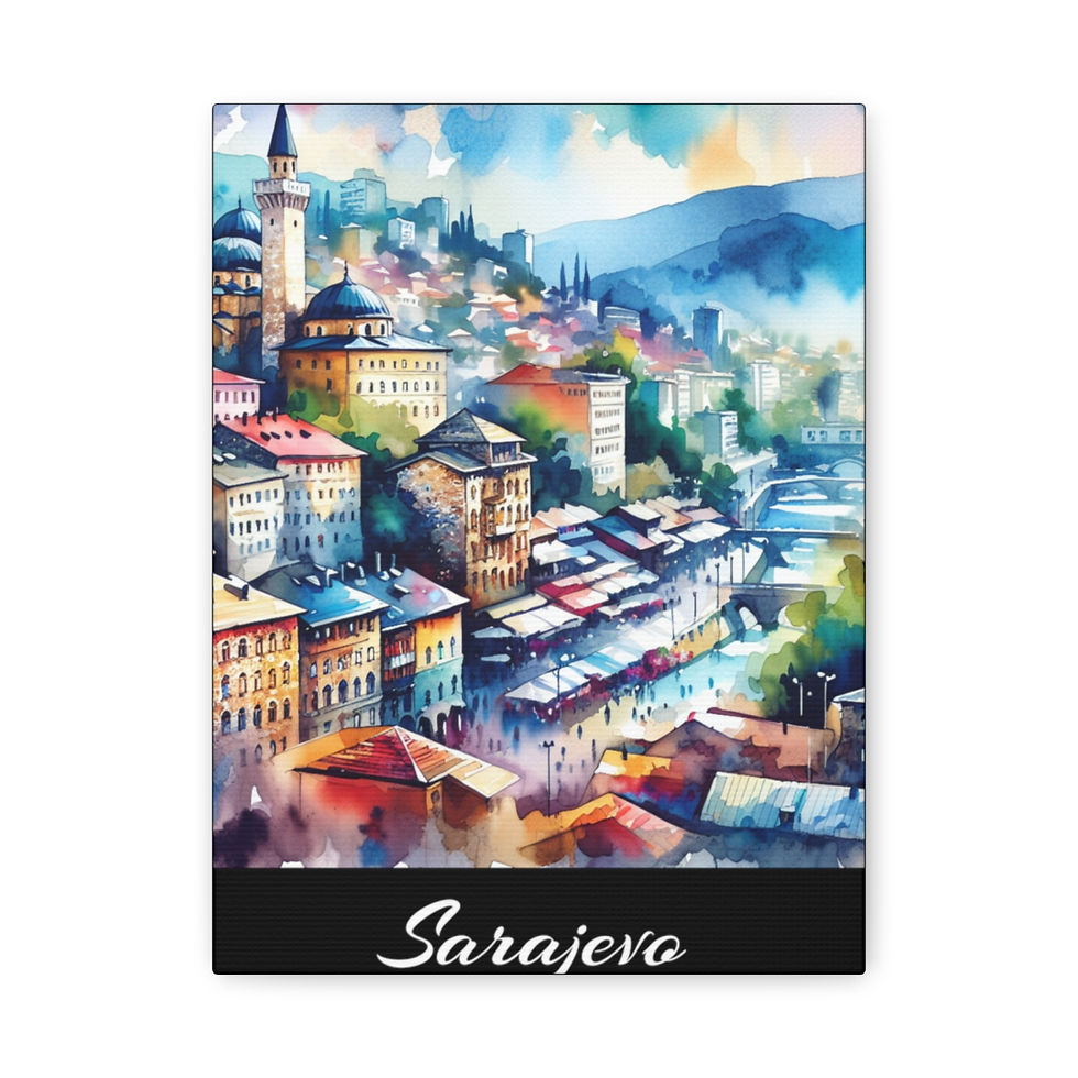 Thumbnail: Sarajevo Bosnia: Matte Canvas, Stretched, 1.25"