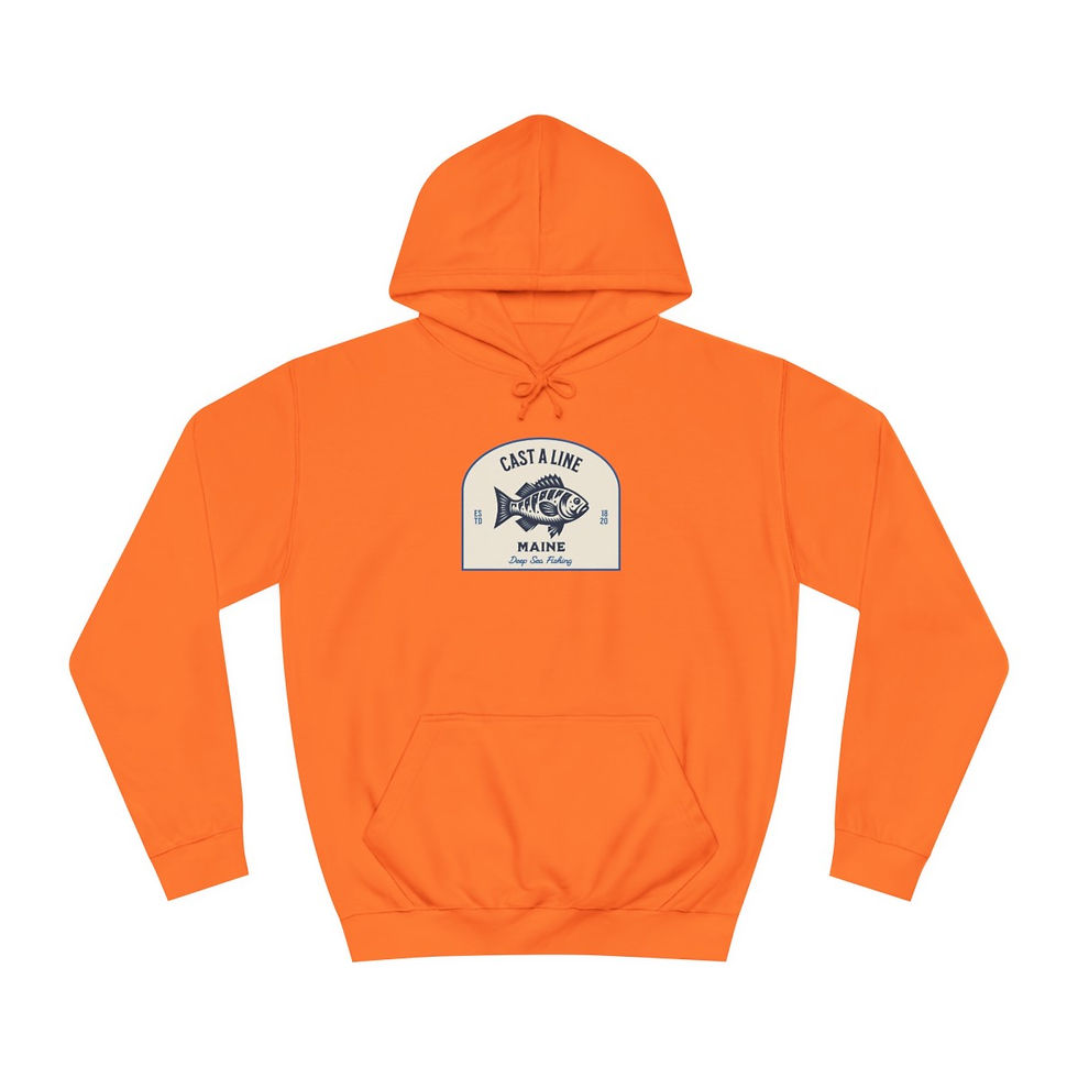 Thumbnail: Cast a Line Maine: Unisex College Hoodie