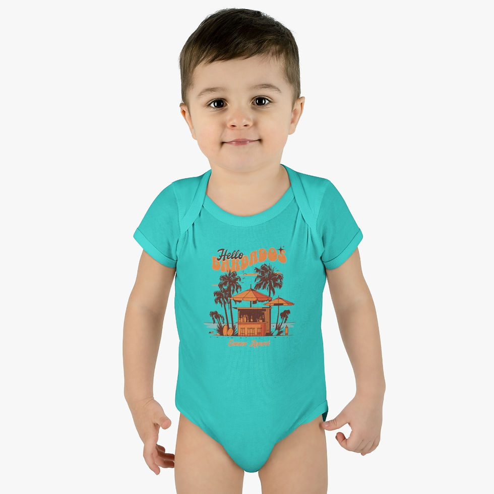 Thumbnail: Hello Barbados: Infant Baby Rib Bodysuit