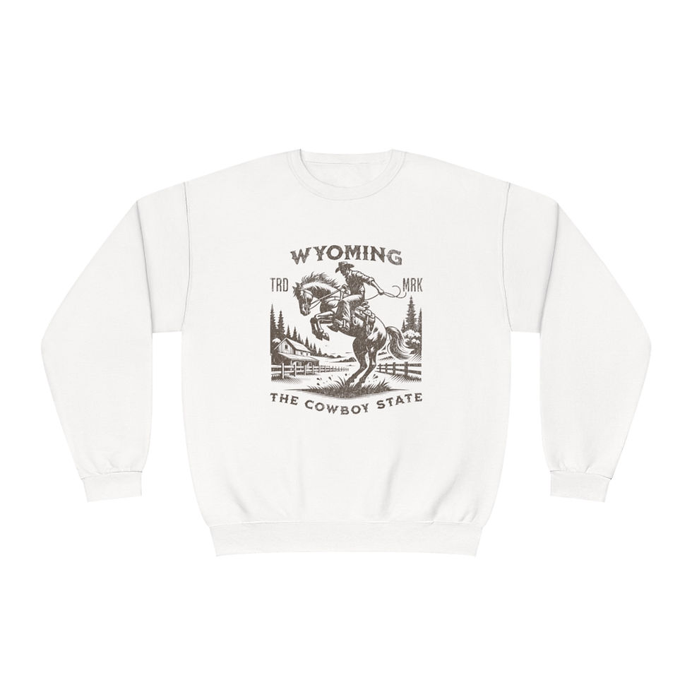 Thumbnail: Wyoming the Cowboy State: Unisex NuBlend® Crewneck Sweatshirt