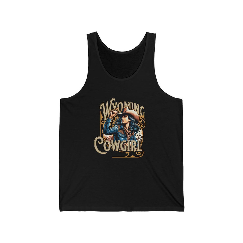 Thumbnail: Wyoming Cowgirl: Unisex Jersey Tank