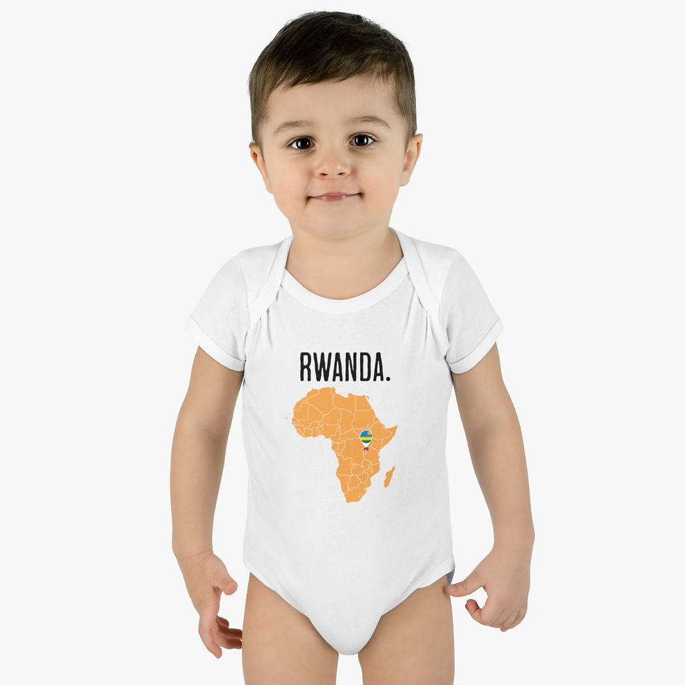 Thumbnail: Rwanda Map Infant Baby Rib Bodysuit