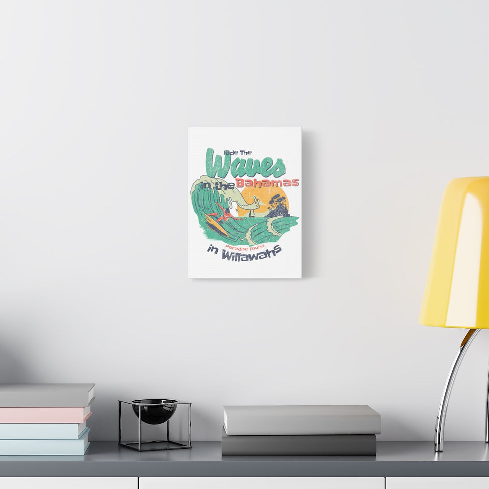 Thumbnail: Ride the Waves Bahamas: Matte Canvas, Stretched, 1.25"
