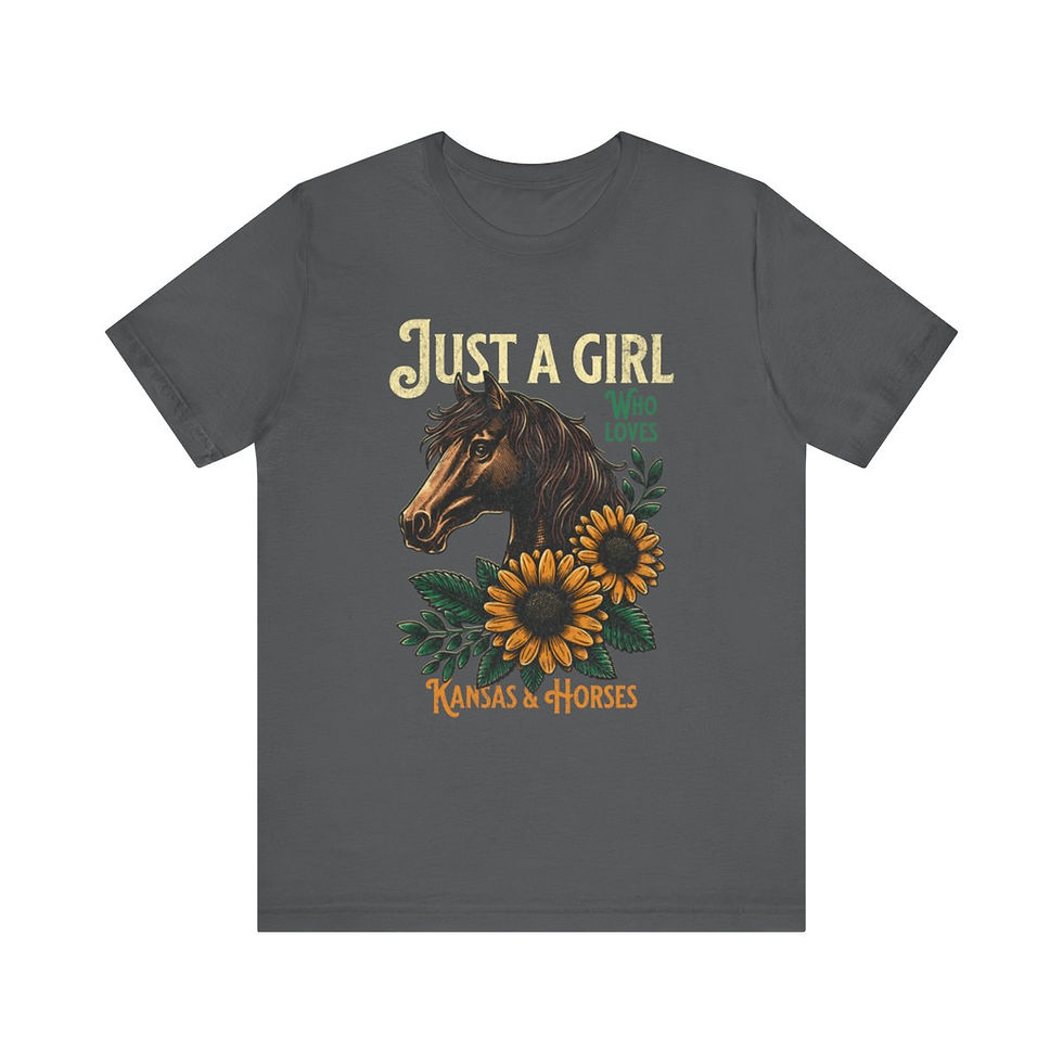 Thumbnail: Kansas and Horses: Unisex Jersey Short Sleeve Tee