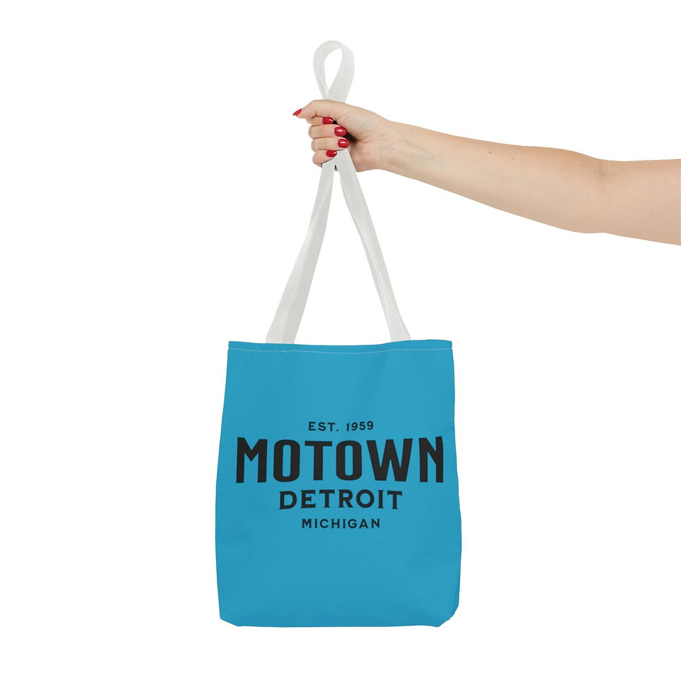 Thumbnail: Motown Detroit Michigan: Tote Bag (AOP)