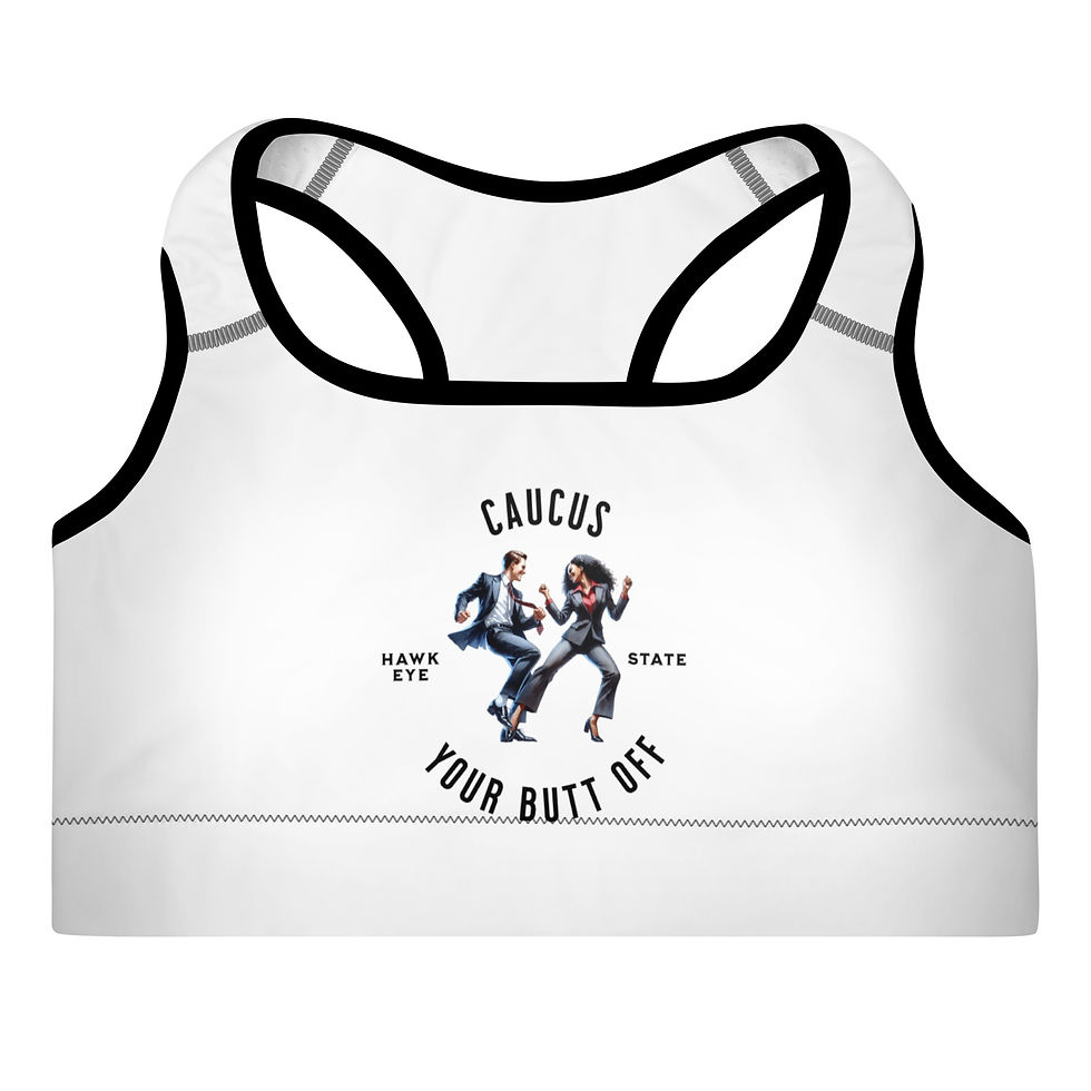 Thumbnail: Caucus Your Butt Off Iowa: Padded Sports Bra