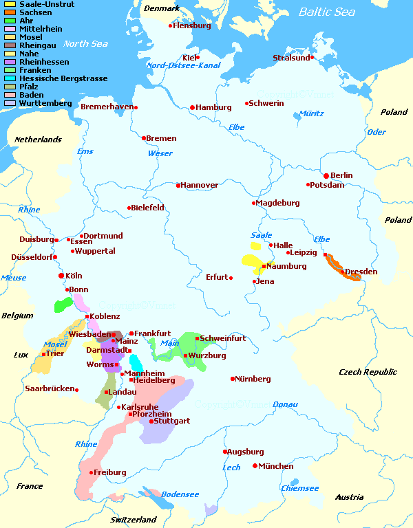 Green section in the middle of map is Franken Region