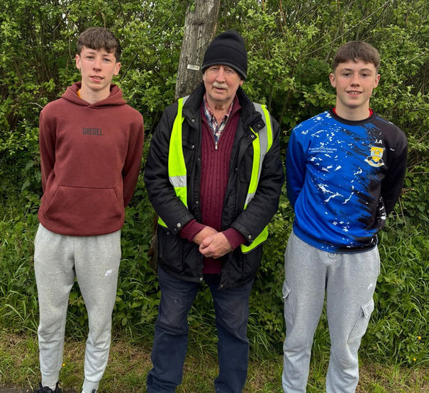 Under-18 Finalsits at Beal Na Blath with Gene O'Callaghan
