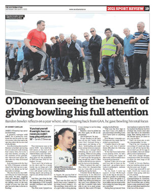The Southern Star: O' Donovan seeing the benefit of giving bowling his full attention