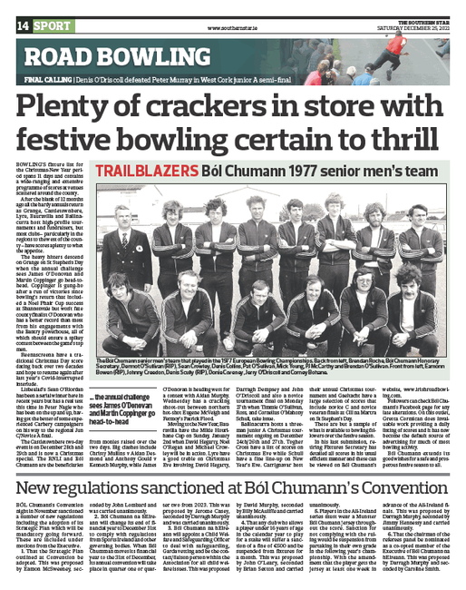 The Southern Star: Plenty of crackers in store with festive bowling certain to thrill 
