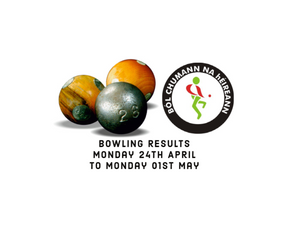 Bowling Results - Monday April 24th to Monday May 01st