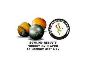 Bowling Results - Monday April 24th to Monday May 01st 