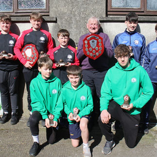 Top three in the Boy's teams with John Kelleher and David Murphy Youth Officer