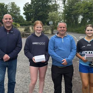 City U-18 Presentation Emily Long bt Bella Barry Twohig with Martin Connolly & Trevor O'Meara