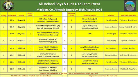 Underage road bowling All Ireland 2026 at Madden, Armagh