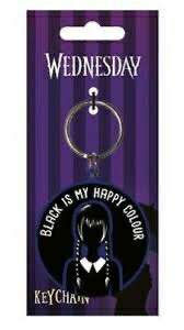 Wednesday Keyring "Black is my happy colour"