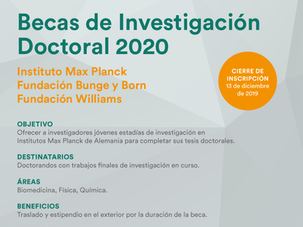 Becas de Investigación Doctoral 2020