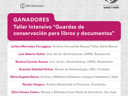 Taller intensivo "Guardas de conservación": los ganadores