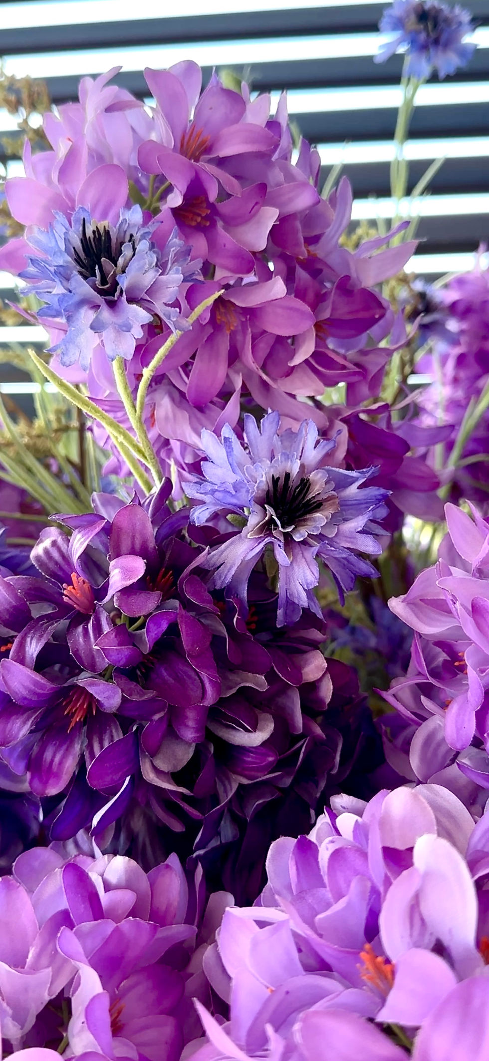 Kunstblumen Seidenblumen Hyazinthe und Kornblume Bloom55