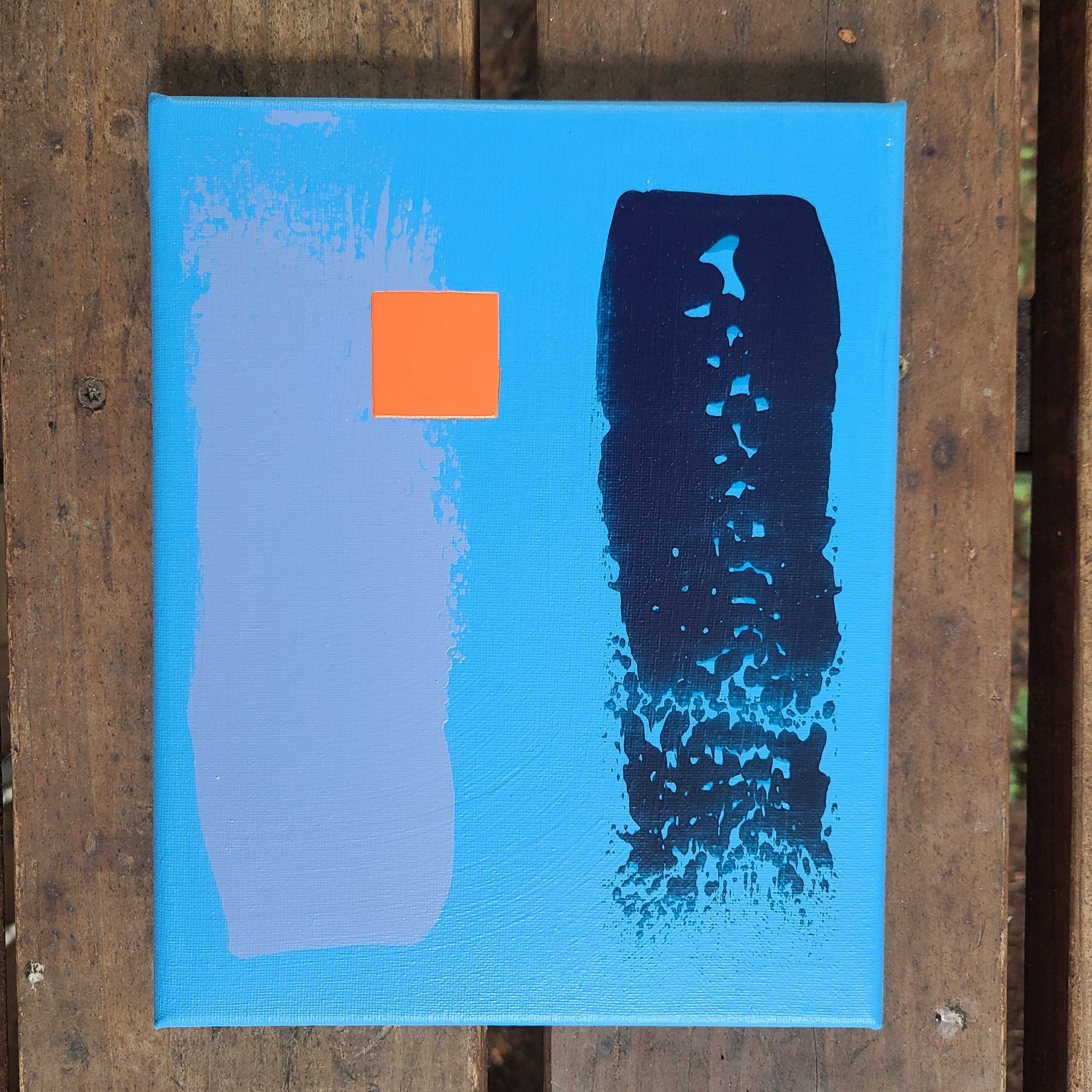 Stilhed 2 - 8 x 10 in. (painting w/ frame)