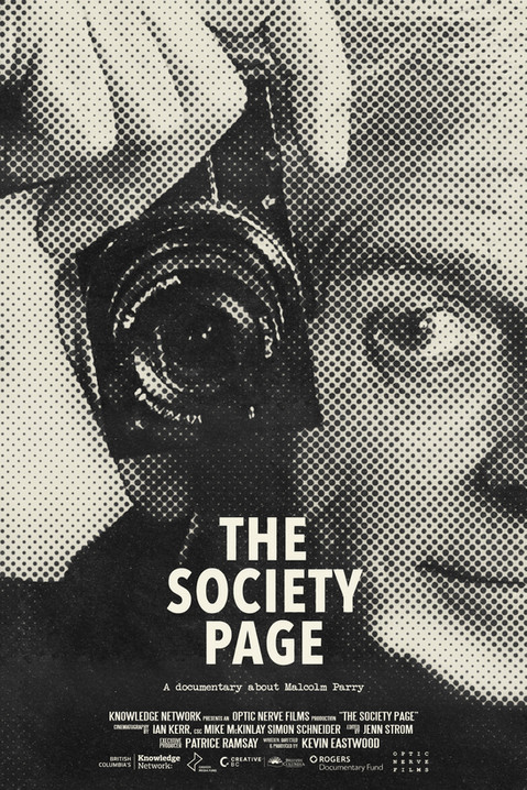 Official poster for a documentary on Malcolm Parry titled The Society Page.
