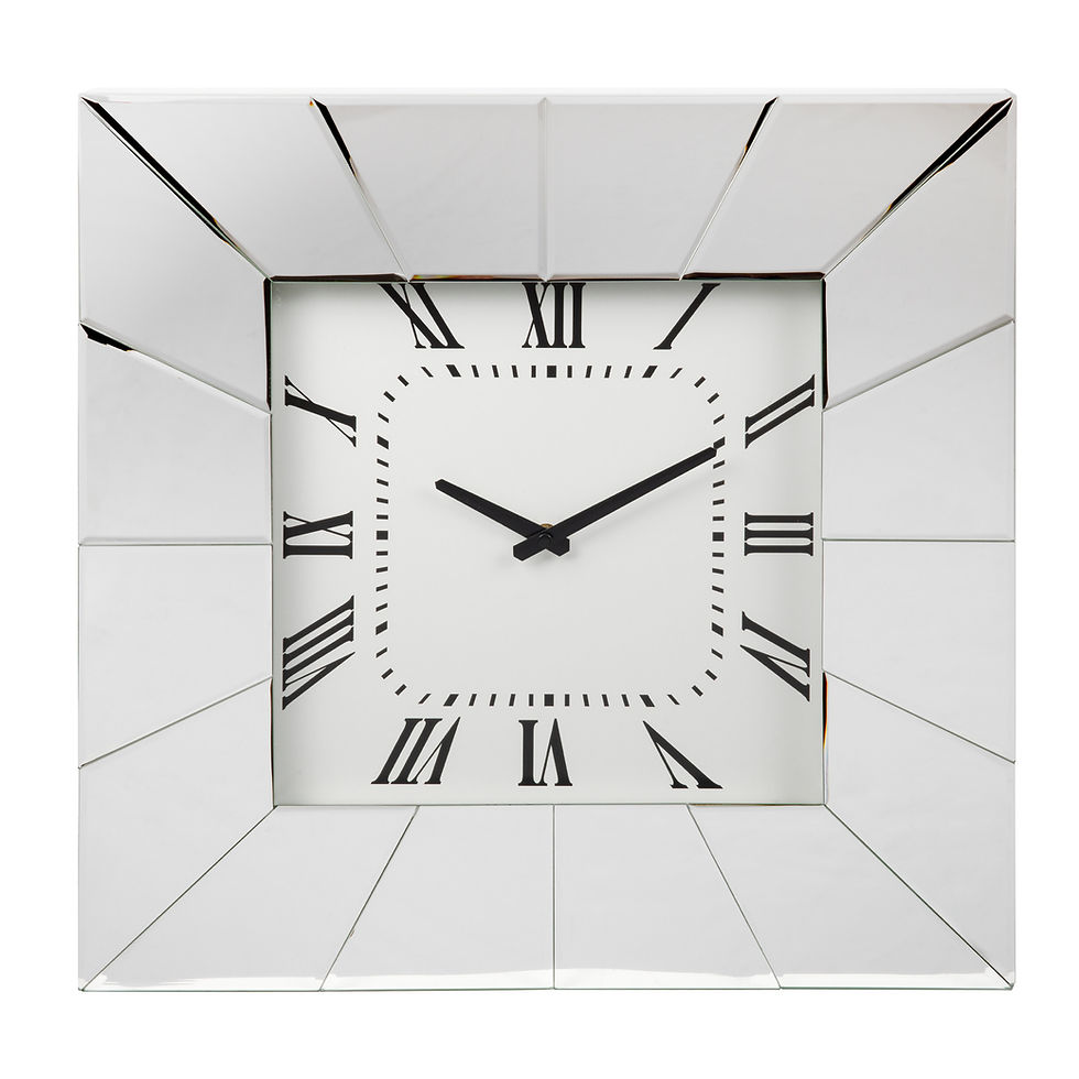 MIRROR GLASS WALL CLOCK