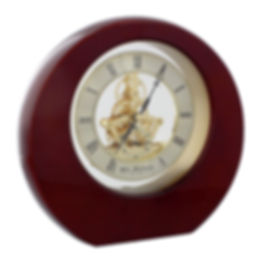 WILLIAM WIDDOP® PIANO WOOD ROUND MANTEL CLOCK