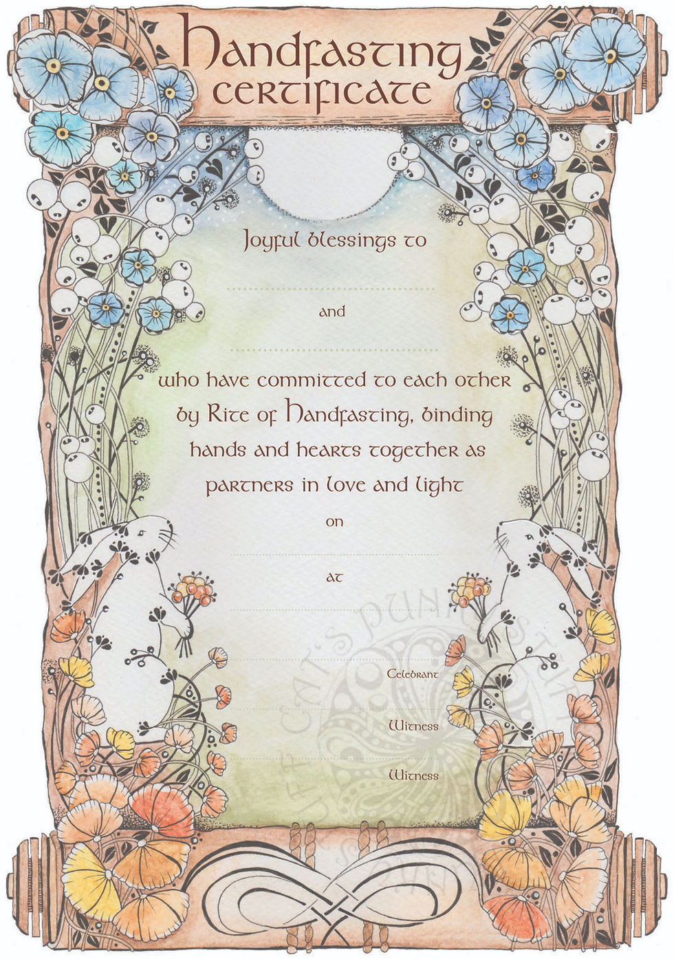 Handfasting certificate