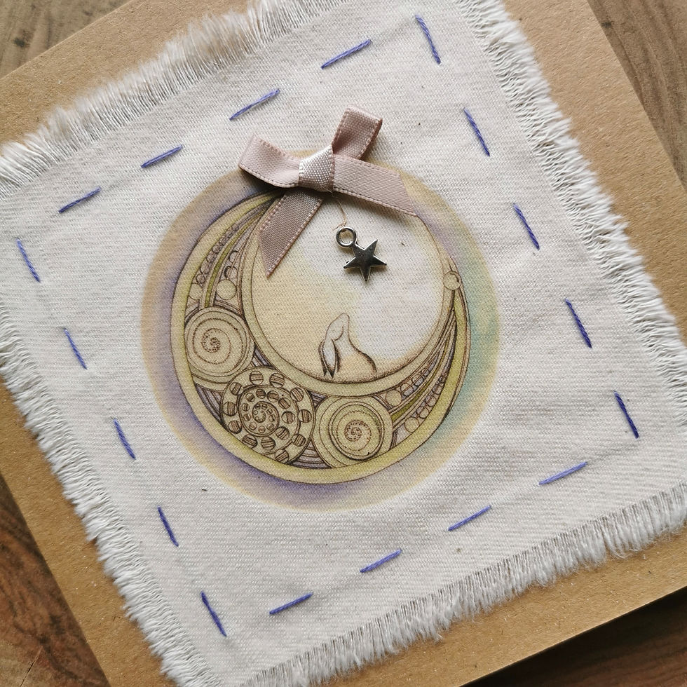 Moon greeting card