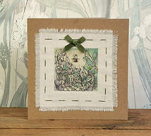 Pagan Winter Solstice Moon Gazing Hare Card