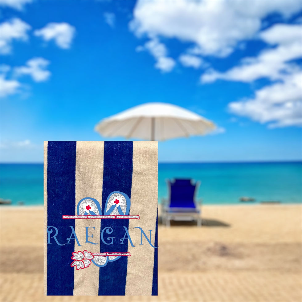 Thumbnail: ADD-ON DESIGN Embroider Name Beach Towel