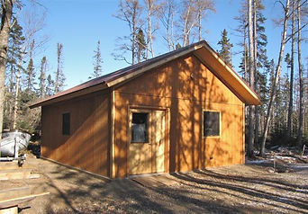 timber frame wood working shop with radiant in-floor heat and SIP construction