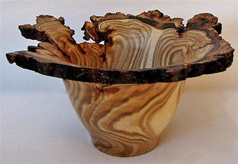 bark edged aspen burl bowl from Minnesota