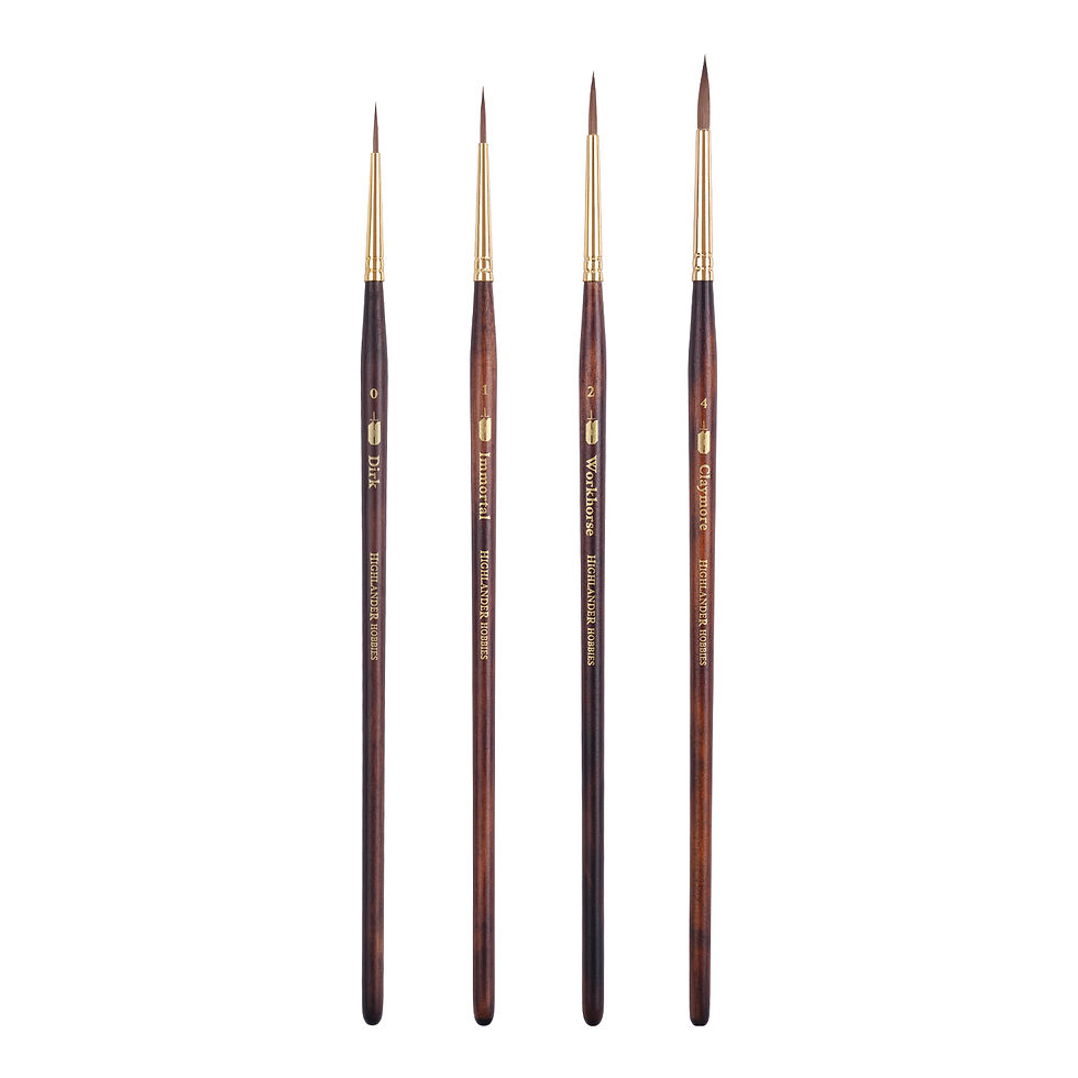 Thumbnail: Highlander Hobbies : Claymore Series Kolinsky Sable Brush Set