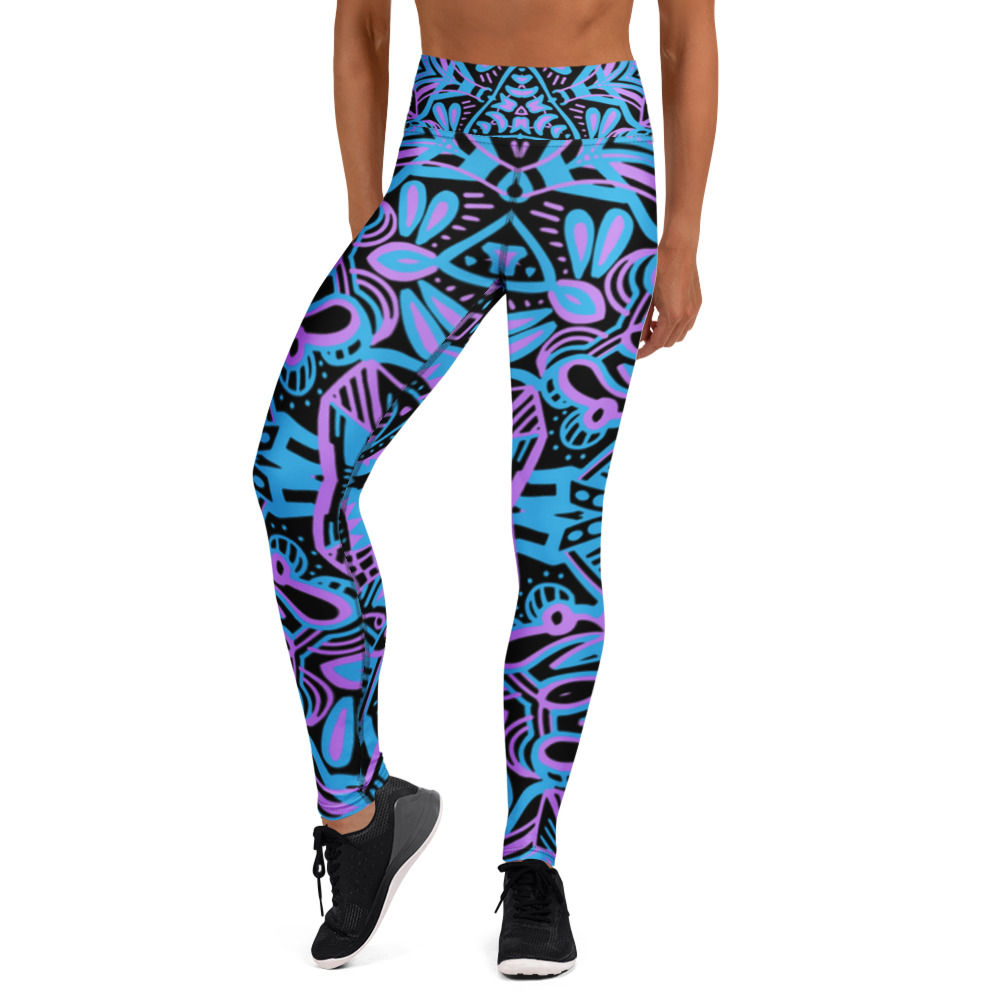 Pink Blue Vibez Yoga Leggings