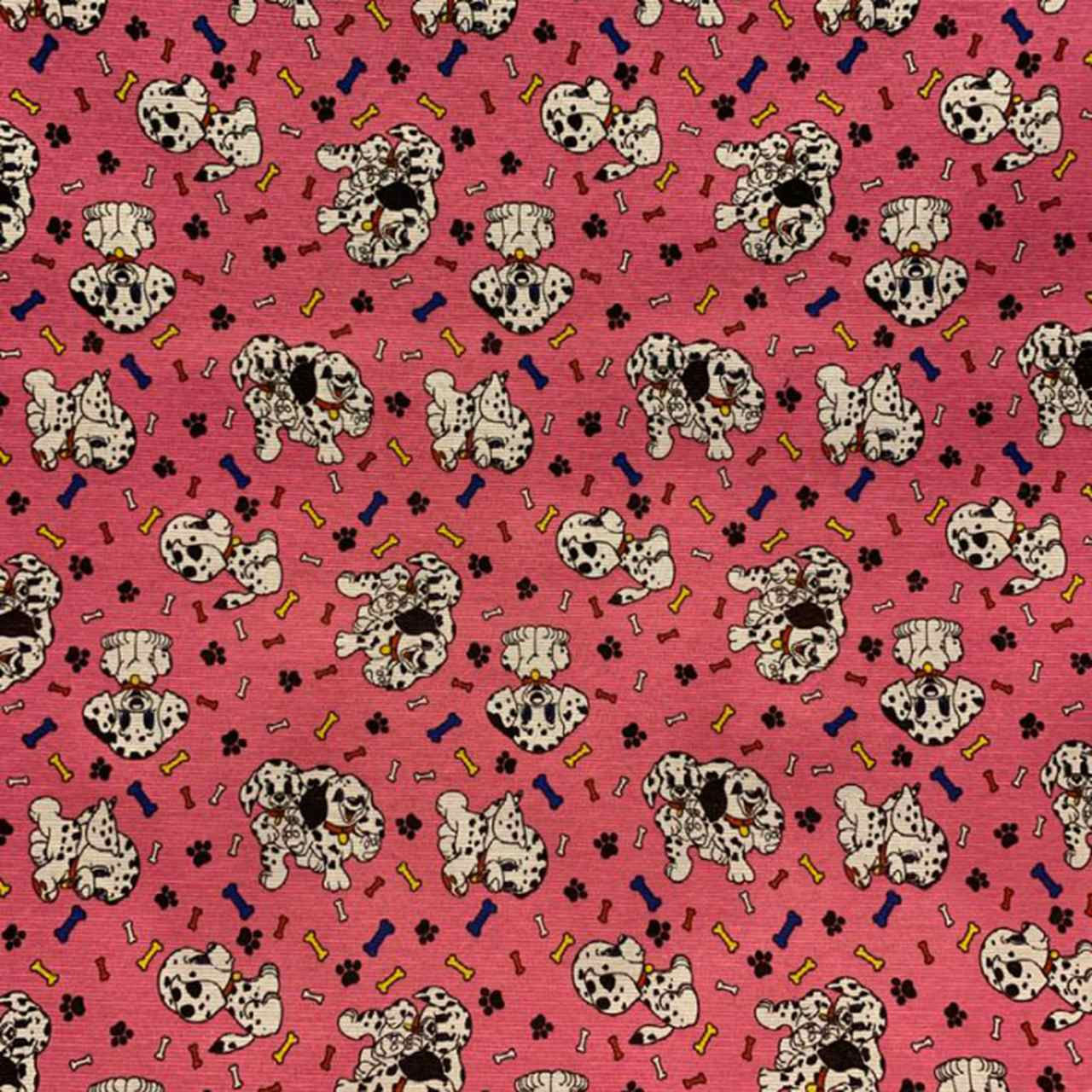 Tecido Gorgurinho Dálmatas Fundo Rosa 1,50 m/larg